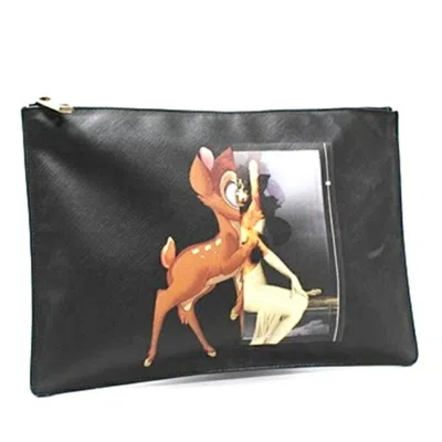 Pre-owned Givenchy Black White Pvc Clutch Bag Pouch () In Multi