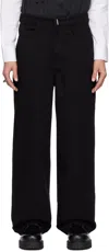 Givenchy Men's Wide Jeans In 001-black