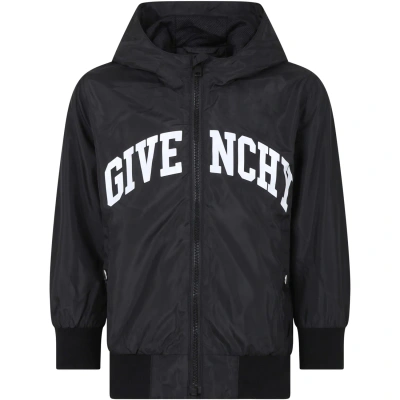 Givenchy Kids' Logo-print Windbreaker Jacket In Nero
