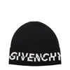 Givenchy Split Logo Wool Beanie In Black