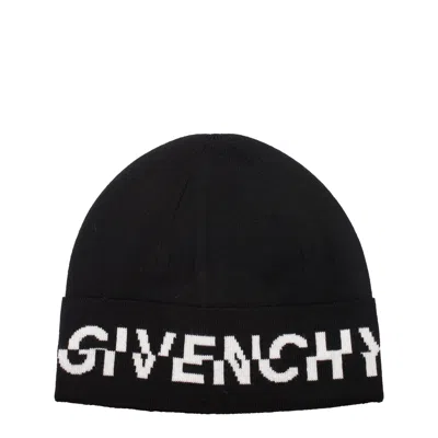 Givenchy Gi8547177693449bt Logo-embroidered Wool Beanie In Black