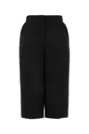 Givenchy Knee-length High-waisted Shorts Wide Leg In Black