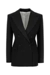 Givenchy Jacket In Wool With Satin Collar In Black