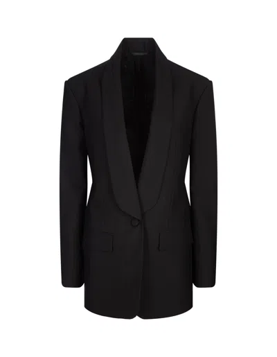 Givenchy Jacket In Wool With Lurex Stripes In Black