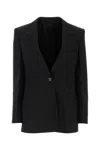 Givenchy Structured Wool Blend Blazer With Padded Shoulders