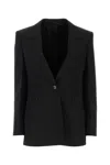Givenchy Structured Wool Blend Blazer With Padded Shoulders