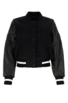 Givenchy Wool Blend Parka With Leather Sleeves And Iconic Branding