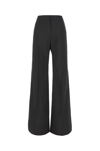 GIVENCHY BLACK WOOL BLEND FLARED LEG PANT