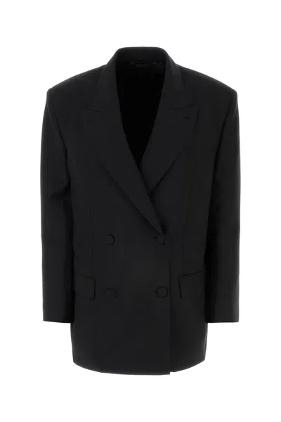 GIVENCHY BLACK WOOL BLEND OVERSIZE BLAZER
