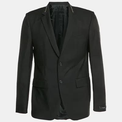 Pre-owned Givenchy Black Wool Blend Regular Fit Blazer Xl