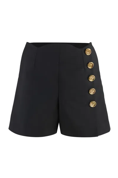 GIVENCHY BLACK WOOL BLEND SHORTS