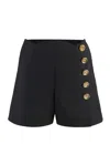 Givenchy Black Wool Blend Shorts In Black