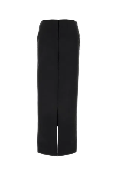 GIVENCHY BLACK WOOL BLEND SKIRT