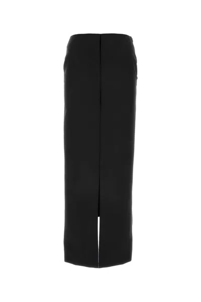 GIVENCHY BLACK WOOL BLEND SKIRT