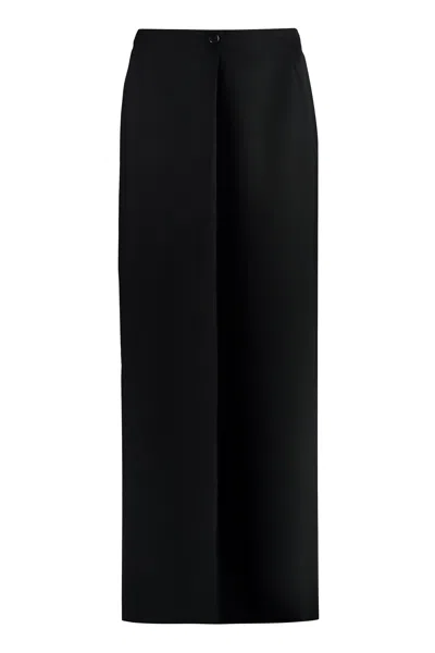 GIVENCHY GIVENCHY BLACK WOOL BLEND SKIRT