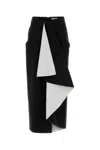 Givenchy Black Wool Blend Skirt In Black
