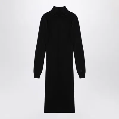 GIVENCHY GIVENCHY BLACK WOOL BLEND TURTLENECK DRESS