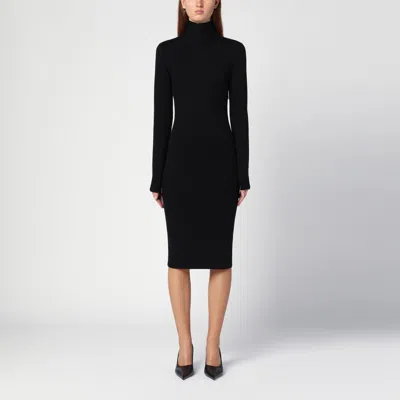 Givenchy Backless Long Sleeve Dress In Black