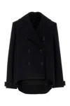 Givenchy Oversized Asymmetric Peacoat In Wool In Black