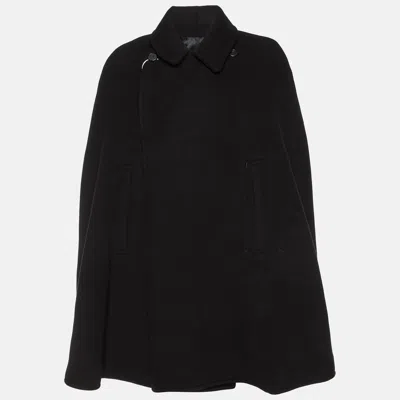 Pre-owned Givenchy Black Wool Felt Cape Coat Xxl