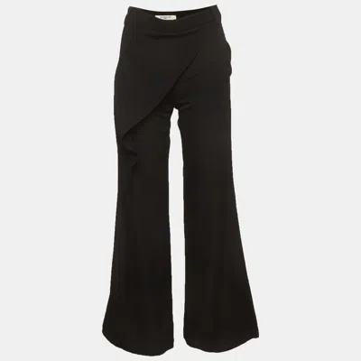 Pre-owned Givenchy Black Wool Flap Detail Trousers S