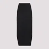 GIVENCHY BLACK WOOL FRONT KICK SKIRT