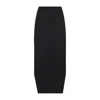 GIVENCHY BLACK WOOL FRONT KICK SKIRT