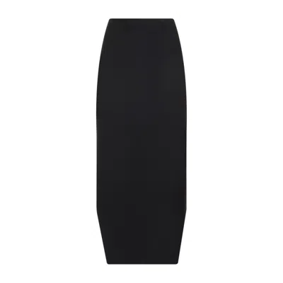 Givenchy Black Wool Front Kick Skirt