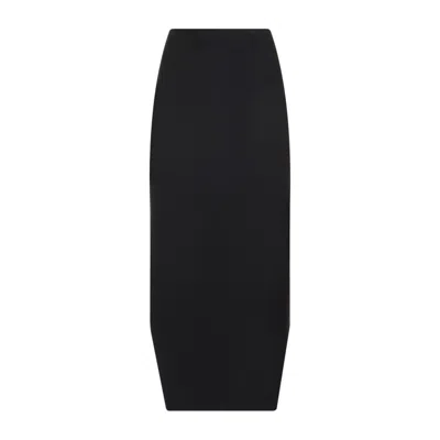 GIVENCHY GIVENCHY BLACK WOOL FRONT KICK SKIRT
