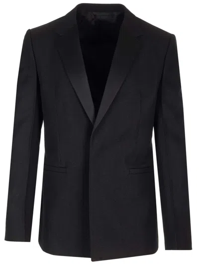 Givenchy Wool Tuxedo Jacket In Black