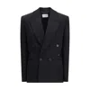 Givenchy Double-breasted Wool Blazer In Black