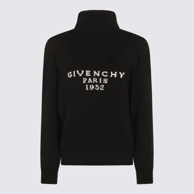 Givenchy Turtleneck Logo Wool-cashmere Sweater In Animal Print