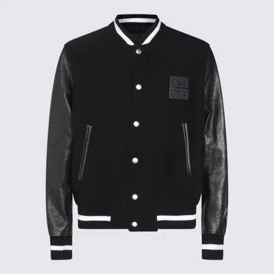 GIVENCHY GIVENCHY BLACK WOOL LEATHER JACKET