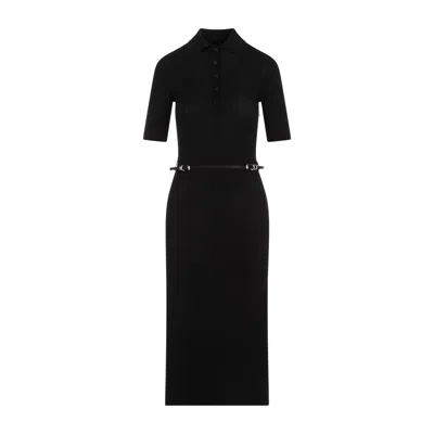 Givenchy Black Wool Long Polo Dress For Women | Ss24 Collection