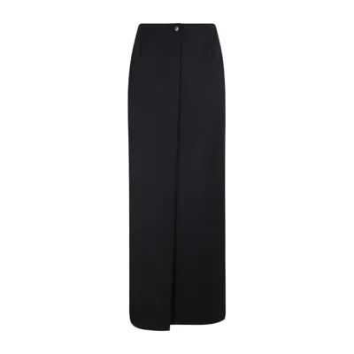 GIVENCHY BLACK WOOL LOW WAIST SKIRT