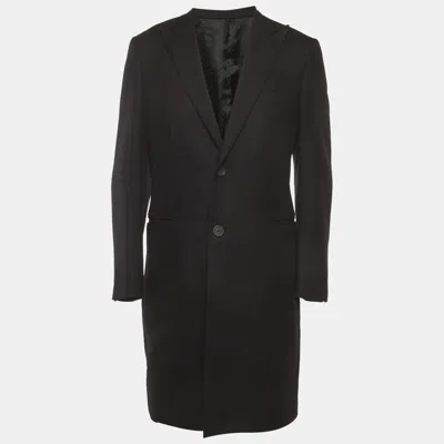 Pre-owned Givenchy Black Wool Mid Length Coat M