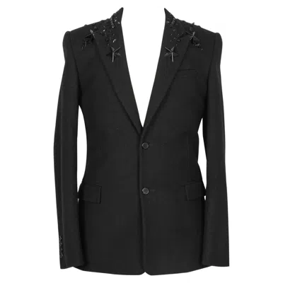 Pre-owned Givenchy Black Wool Mid-length Men's Coat