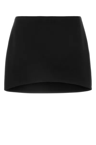 GIVENCHY BLACK WOOL MINI SKIRT