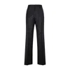 GIVENCHY BLACK WOOL NO SIDESEAM STRAIGHT FIT PANTS