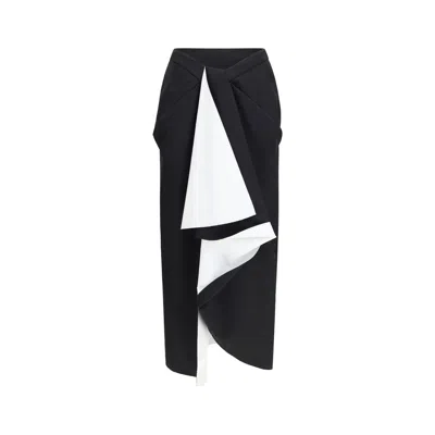 Givenchy Black Wool Oves Aries Midi Women's Skirt
