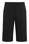GIVENCHY BLACK WOOL SHORTS FOR WOMEN
