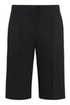 Givenchy Black Wool Shorts For Women In Black