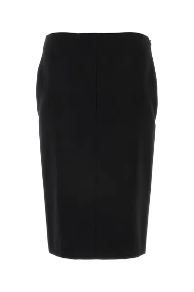 GIVENCHY BLACK WOOL SKIRT