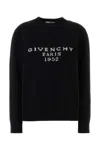 Givenchy Womens Black Brand-intarsia Round-neck Wool And Cashmere Sweater In Black