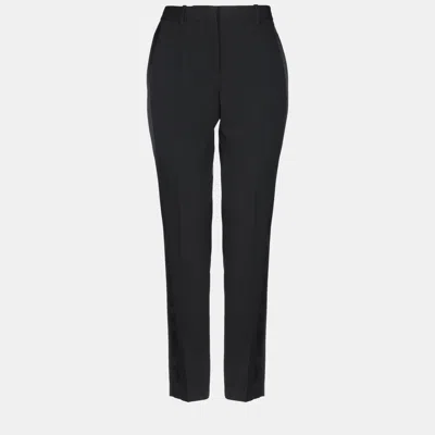 Pre-owned Givenchy Black Wool Tailored Trousers L (fr 42)