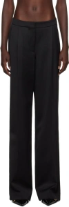 Givenchy Women Black Wool Blend Flared Leg Pant In 001-black