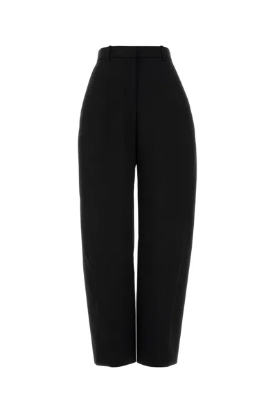 Givenchy Black Wool Wide-leg Pant In Animal Print