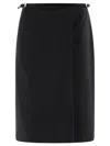 GIVENCHY BLACK WRAP SKIRT FOR WOMEN