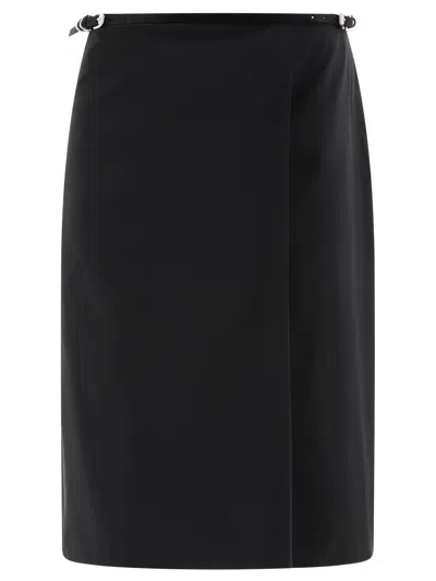 GIVENCHY BLACK WRAP SKIRT FOR WOMEN