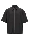 Givenchy Chemise Zippée À Détail 4g In Black